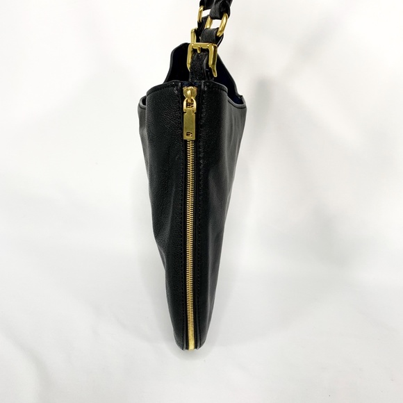 J. CREW Goodwinn Hobo Black Leather Single Strap - Picture 3 of 7